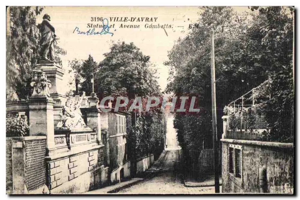 Ville-d'Avray — Statue auf der Avenue Gambetta — E.M. Nr. 3196 - Vorderseite