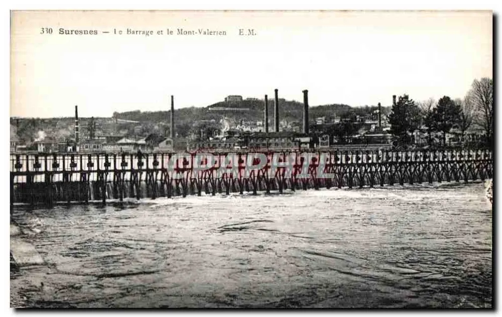 Suresnes — El Dique y el Mont-Valerien — E.M. n°330 - Anverso