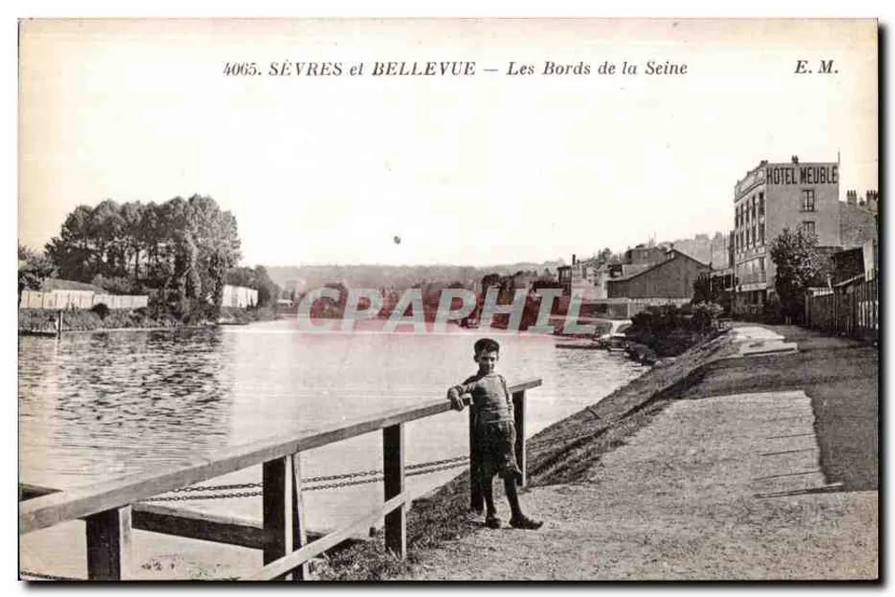SÈVRES et BELLEVUE — Les Bords de la Seine — Etablissements E. M. - Vorderseite