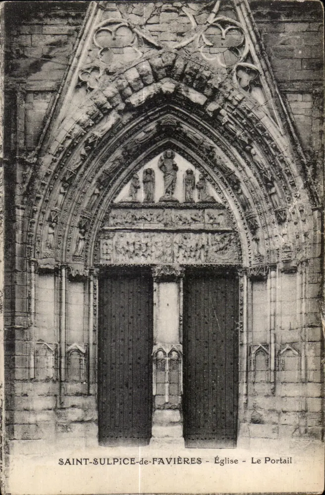 Saint-Sulpice-de-Favières - Kirche - Der Portal - Vorderseite