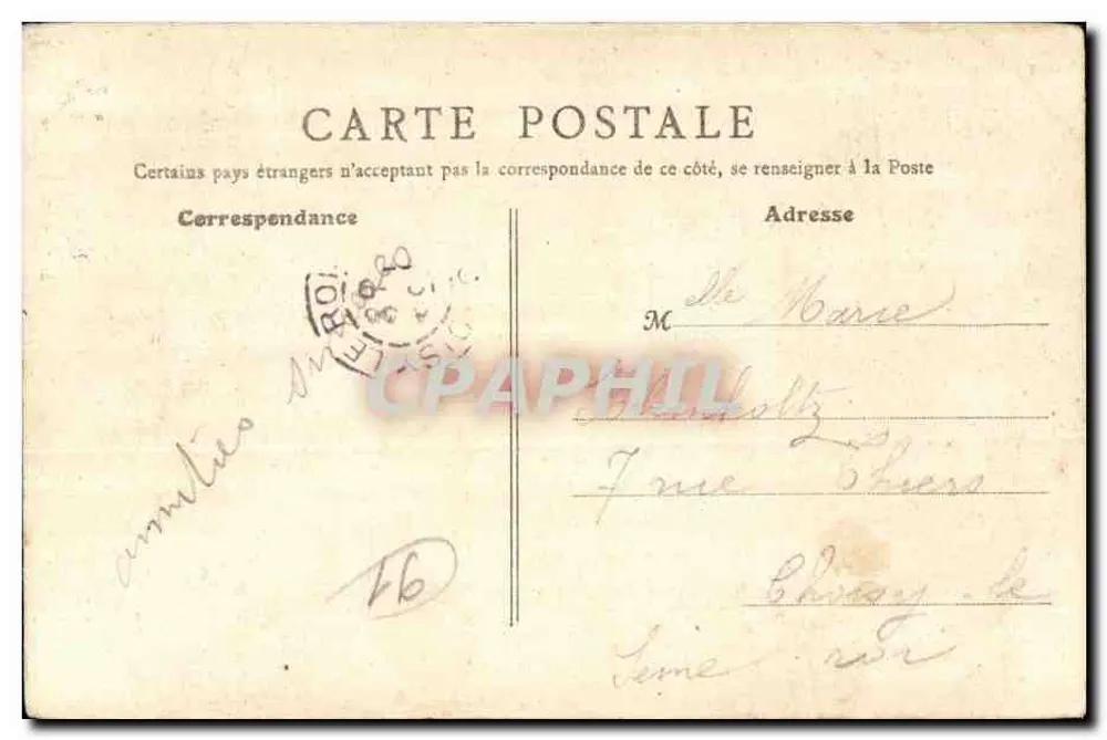 Montlhéry - A Torre — Antigo Donjon do Castelo, fortificado em 999 por Thibaut - Filetoupes e demolido em 1591 — Desgouillons, editor, Montlhéry - Verso