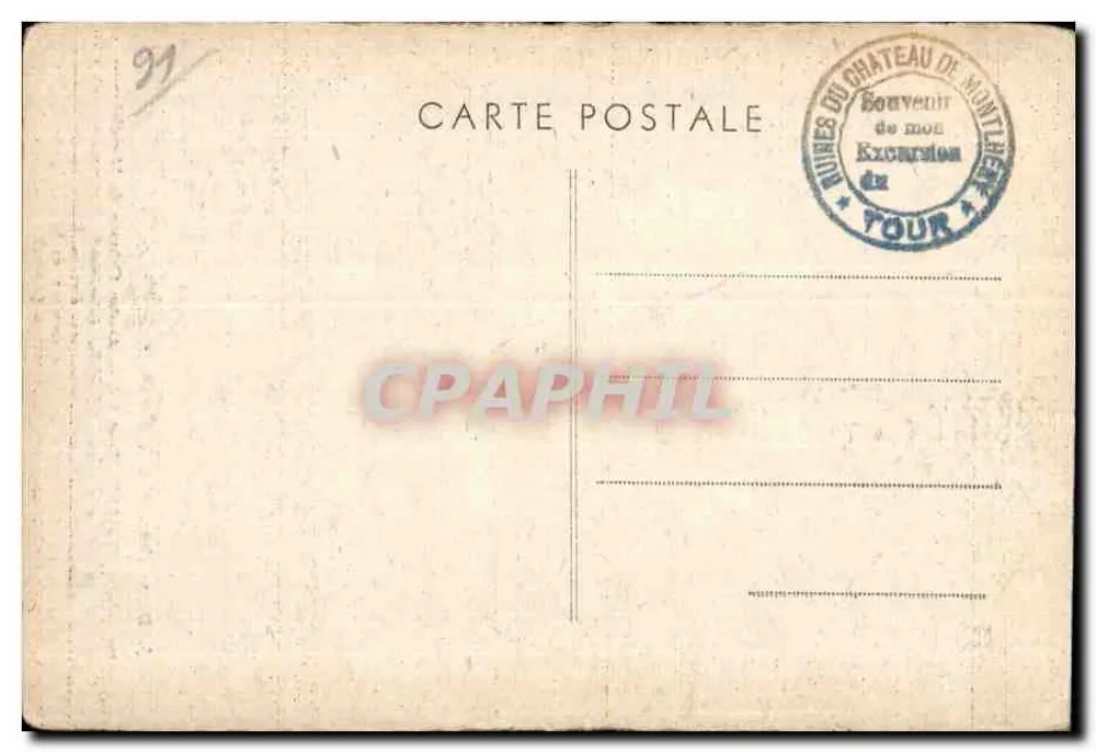 Montlhéry (S.-et-O.) — Velho Castelo de Montlhéry — Editor desconhecido, n° 509 - Verso