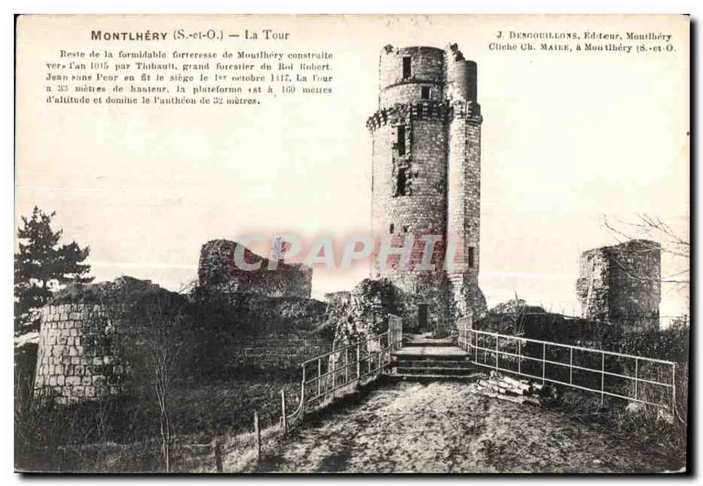 Montlhéry (S.-et-O.) — La Torre — J. Dengouillons, Editor, Montlhéry (S.-et-O.) - Anverso