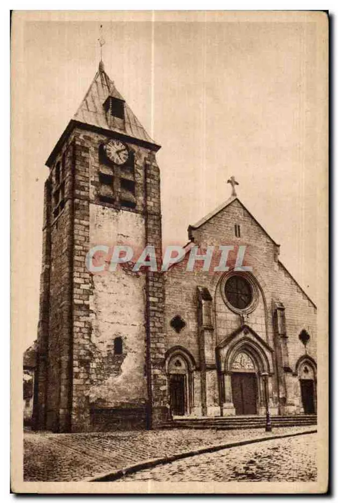 Montlhéry — Igreja, cujo altar data do século XII — Edição H. Dagouillon, Montlhéry - Frente