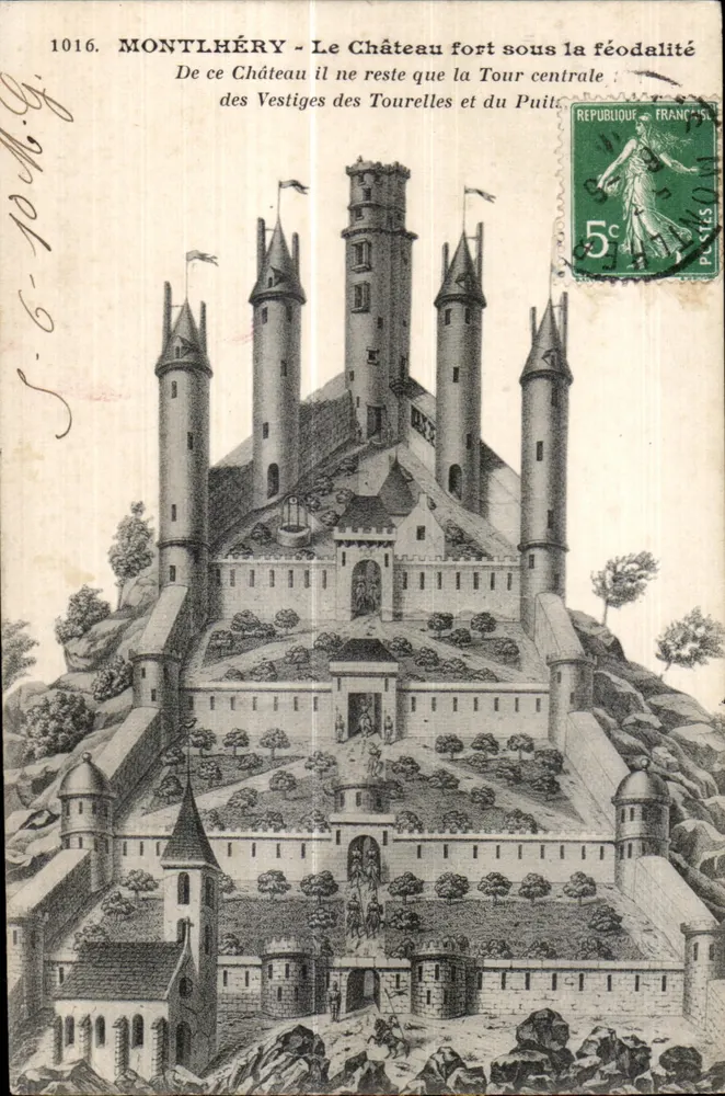 Montlhéry - O Castelo Forte sob a Feudalidade — E. Malecuit, fot. edit. Paris, n° 1016 - Frente
