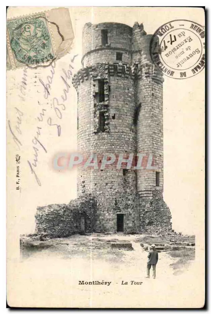 Montlhéry - La Tour — Recuerdo de mi excursión — B. F., París - Anverso