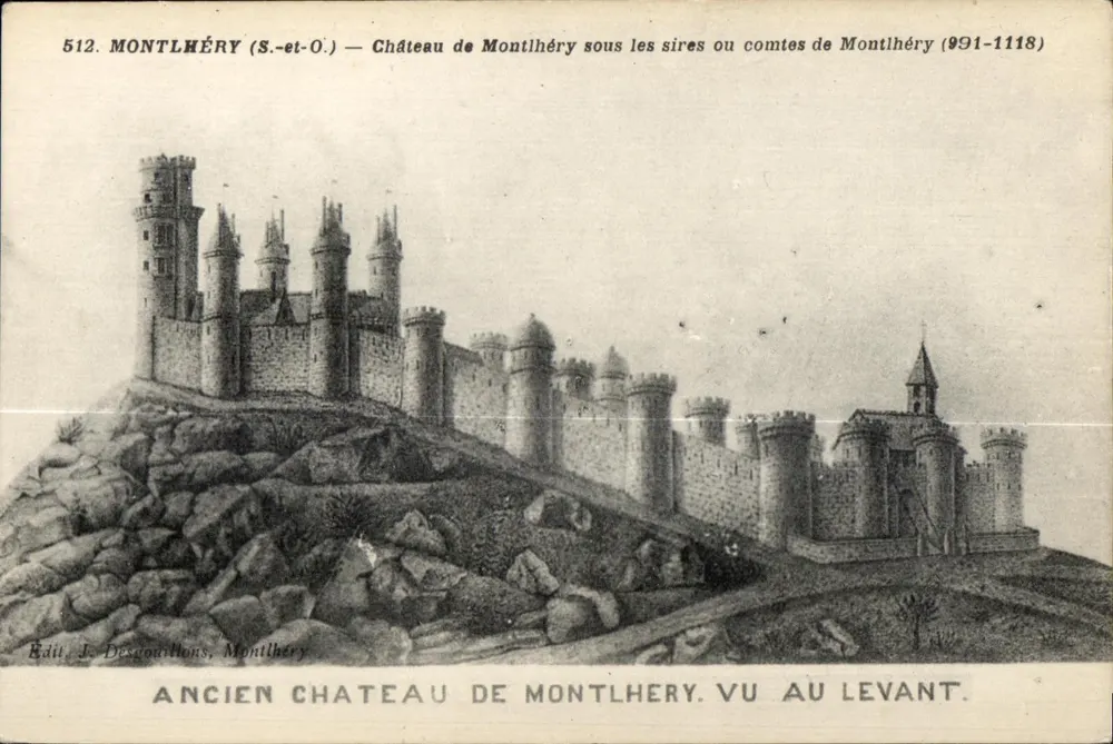 Montlhéry (S.-et-O.) — Castelo de Montlhéry sob os senhores ou condes de Montlhéry (991-1118) — Edit. J. Desgouttions, Montlhéry - Frente