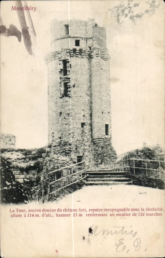 Montlhéry — A Torre, antigo donjon do castelo fortificado — Edição Trianon No. 216a - Frente