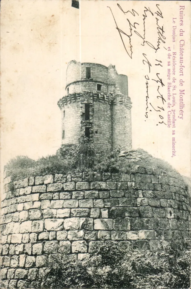 Ruinen des Schlosses Monthlery — Der Bergfried und die Residenz Saint-Louis während seiner Minderjährigkeit — 'Trianon'-Ausgabe 1933 - Vorderseite