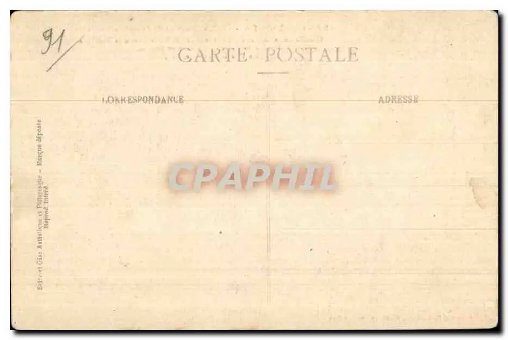 Longpont (S.-et-O.) — Lado Norte del Priorato de Longpont — Colección Paul Allorge, Serie C 111 - Reverso
