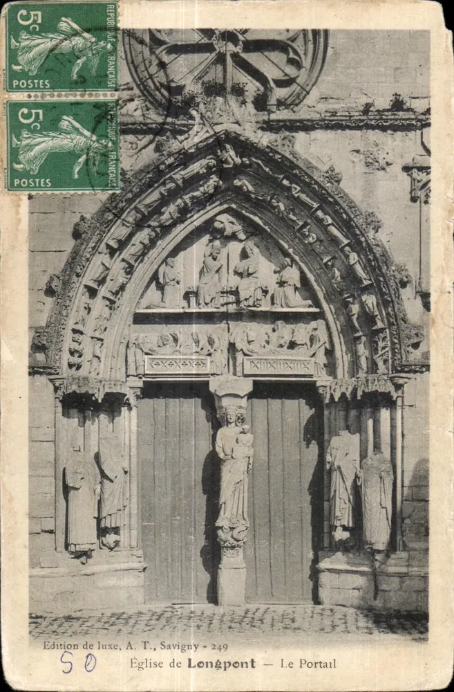 Igreja de Lonépont — O Portal — Edição de Luxo, A. T., Savigny - 249 - Frente