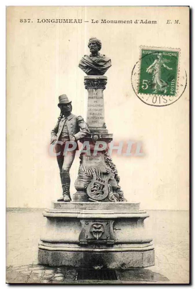 Longjumeau — Pomnik Adama — E. M. - Awers
