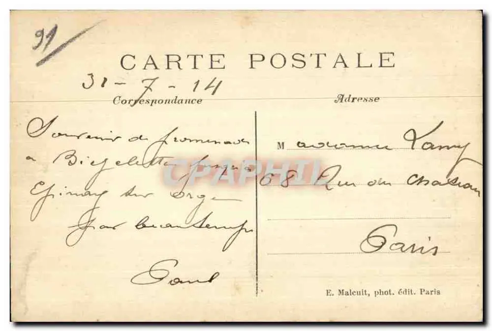 Longjumeau — Pomnik Adama — E. M. - Rewers