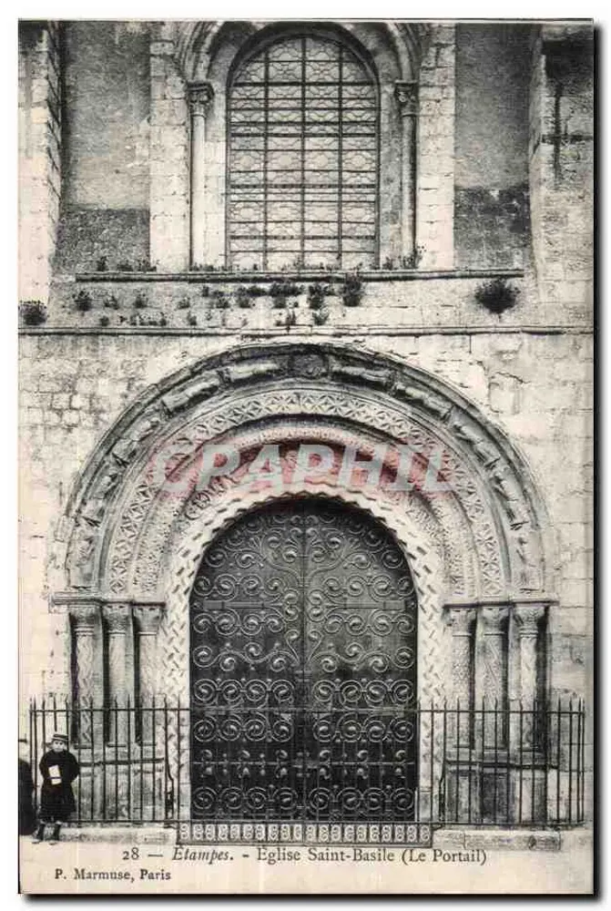 Étampes — Iglesia de San Basilio (El Portal) — P. Marmuse, París, n°28 - Anverso