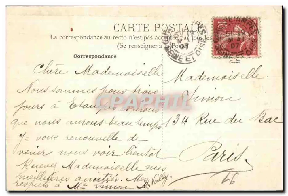 Étampes — Torre de Guinette — Editor não identificado, n° de série 10 - Verso