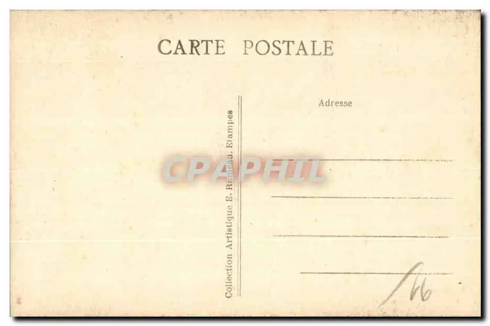 Etampes — Innenansicht der Guinelle-Turm — Collection Artistique E. Rambau - Rückseite
