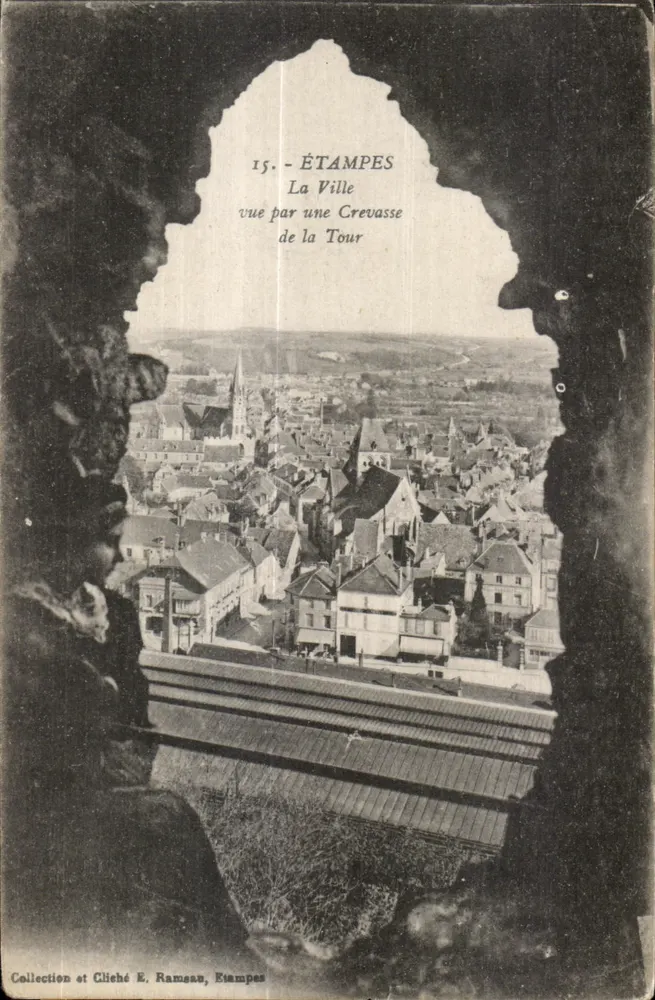 ÉTAMPES — Blick auf die Stadt von einer Schieferung der Turm — Sammlung und Foto von E. Rameau, Étampes - Vorderseite