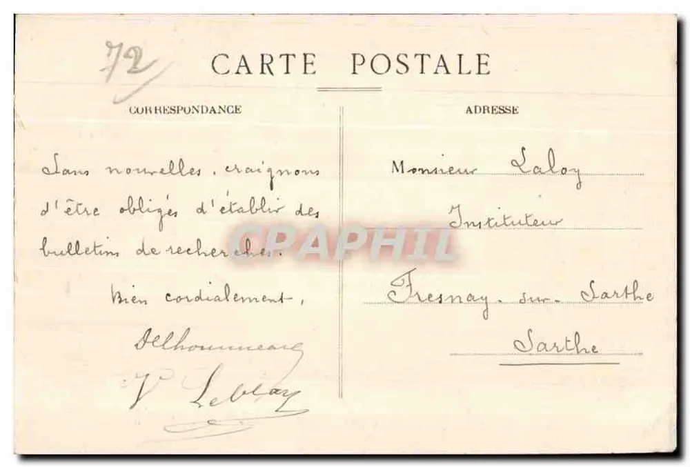 Courbevoie — Der Platz des Rathauses — A. Ahelle, A. Ahelle - Rückseite