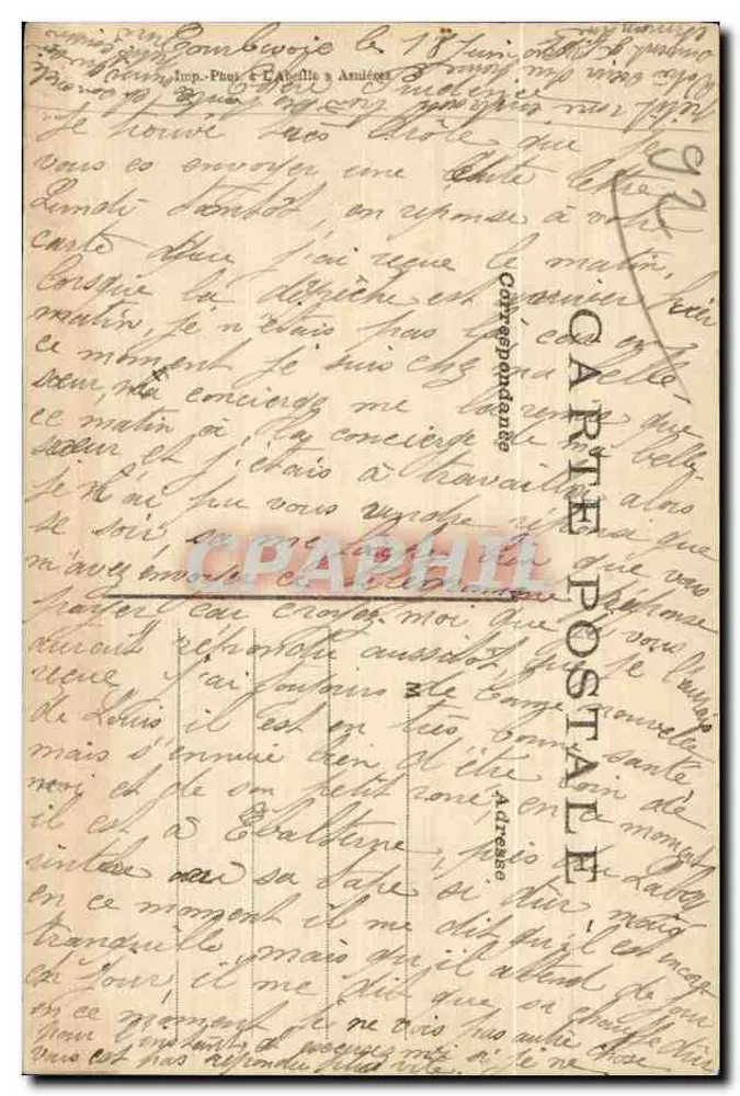 Courbevoie - Das Rathaus und die Justiz von Puix — L'Absille, Asnières - Rückseite
