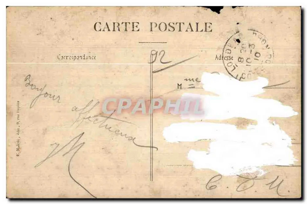 Courbevoie — Inondation de la rue Saint-Jermain en janvier 1910 — Éditeur E. M. - Reverso
