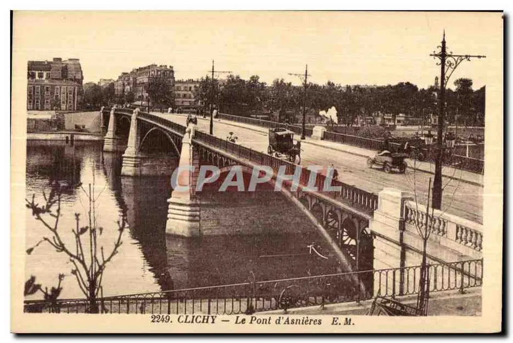 Clichy — Die Brücke von Asnières — E.M. n°2249 - Vorderseite