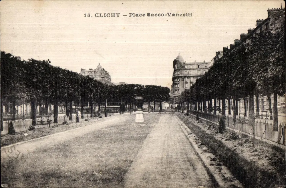 Clichy — Praça Sacco-Vanzetti — Fototipia L'Albâtre, n°15 - Frente
