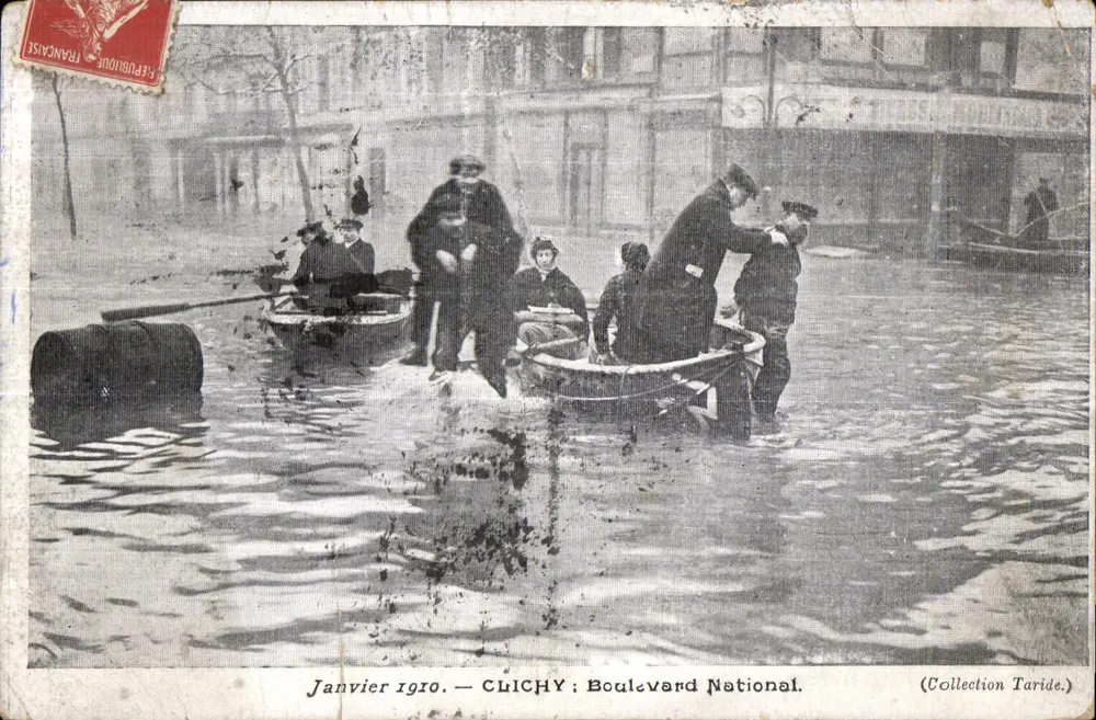 ClICHY : Boulevard National — inondation — éditeur Collection Taride, n° de série non visible - Vorderseite