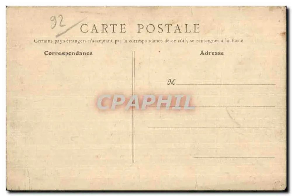 Asnières — Die Überschwemmungen von Januar 1910 — Rue Saint-Denis — B. F., PARIS - Rückseite