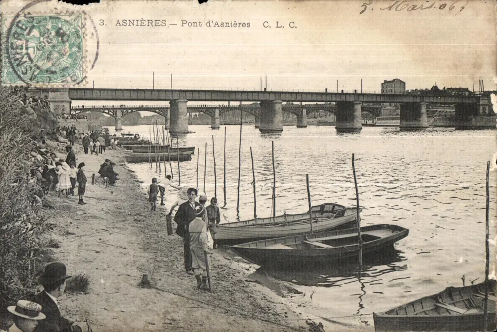 Asnières — Brücke von Asnières — C. L. C. - Vorderseite
