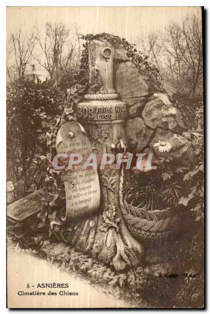 Asnières - Cementerio de los Perros — Tumba de Bob, 1886-1900, París - Anverso