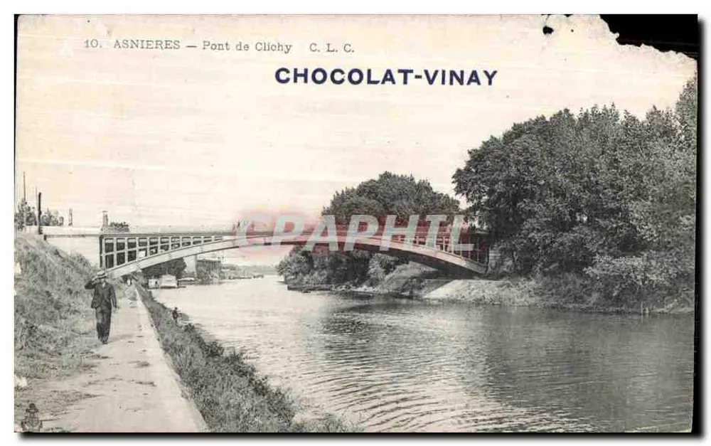 Asnières — Pont de Clichy — Chocolat-Vinay - Recto