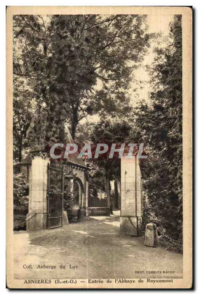 Asnières (S.-et-O.) — Eingang zur Abtei Royaumont — Phot. Combier Macon - Vorderseite