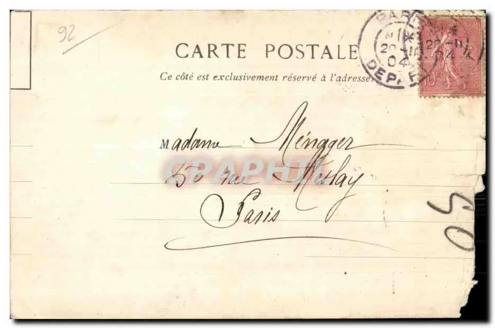 Asnières — Le Cimetière des Chiens. Tombe de Follette — J. Maring - Verso