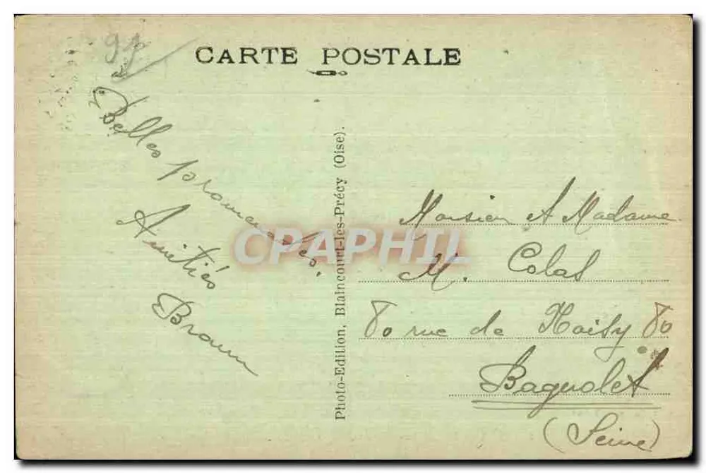 Nainville-les-Roches (S.-et-O.) — Die Roches — Verlag Toutain - Tabac - Rückseite