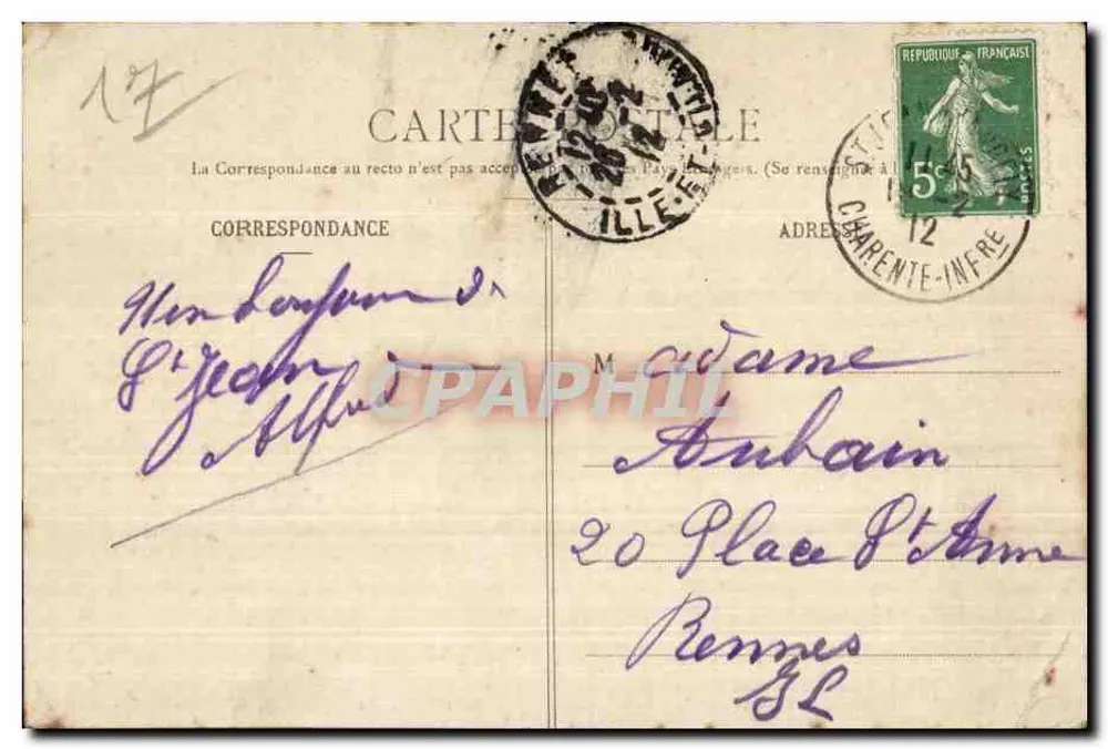 En Poitou — scène de promenade et de berger — éditeur En Poitou, 1ère Série N° 2 - Rückseite