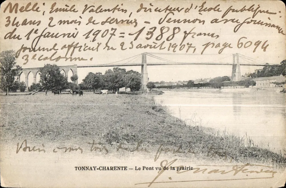 TONNAY-CHARENTE — Le Pont vu de la prairie — éditeur J. Martens - Vorderseite