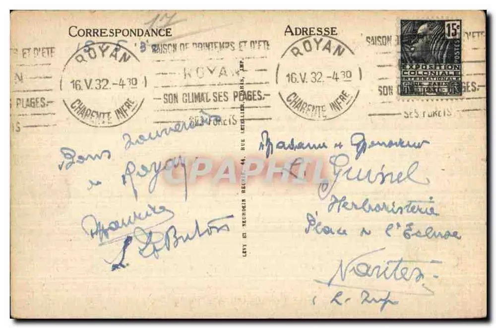 Foncillon — A Praia — LL — 377 - Verso
