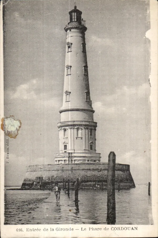 Entrée de la Gironde — Le Phare de CORDOUAN — F. Braun, édit. n° 636 - Vorderseite