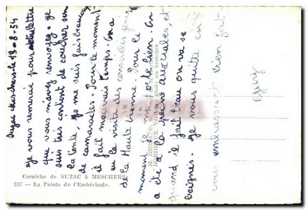 Corniche de Suzac a Meschers — A Ponta da Embéchade — Tito - Verso
