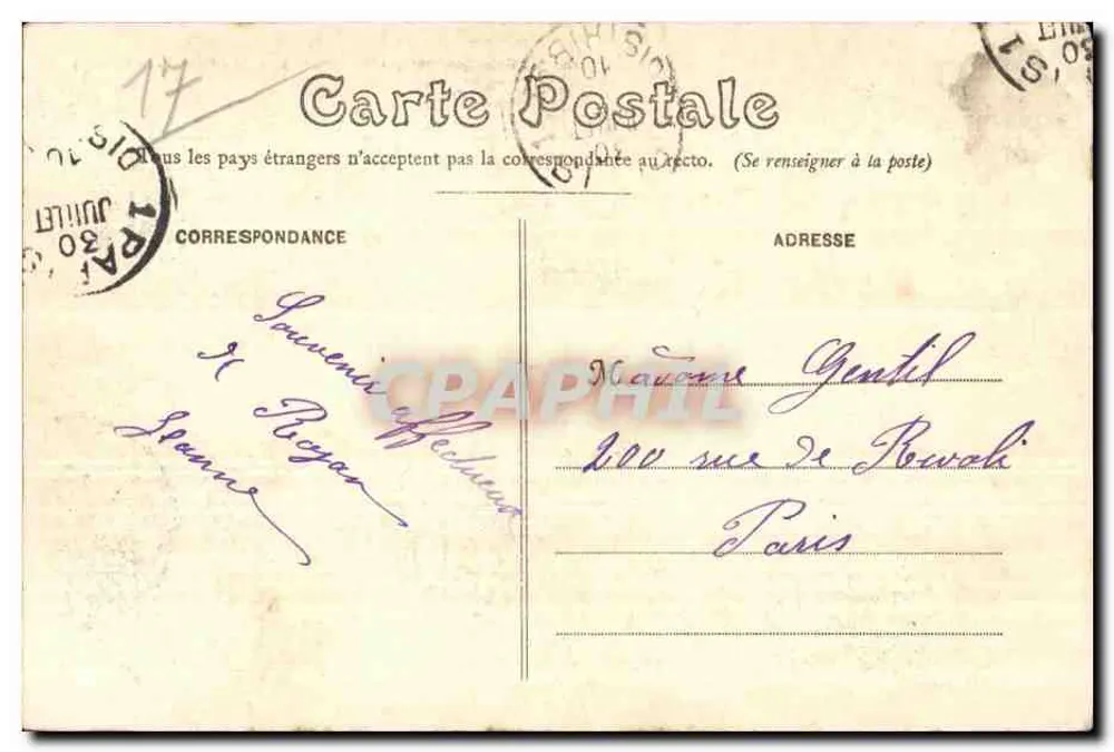 Meschers - A Costa em direção a Talmont — Charente-Inférieure, n°54 - Verso