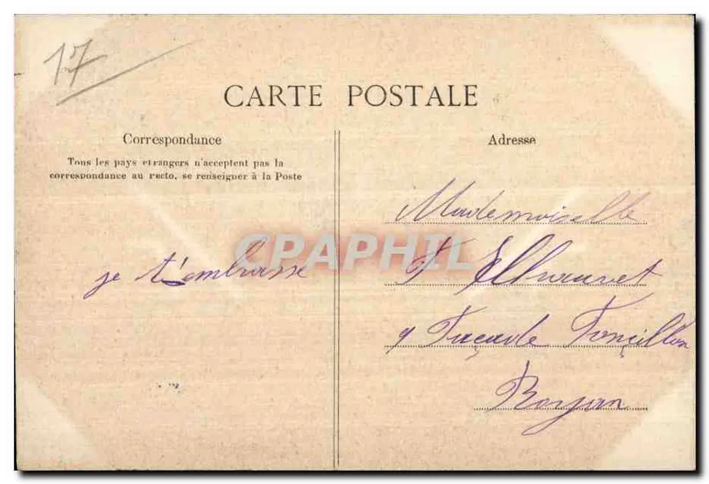 ROYAN : Der Hafen vor Foncillon — Sammlung Pierre Billard, n°103 - Rückseite