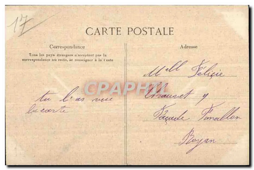 Royan: Praia e Falésias do Chay — Coleção Roger Briand, n°118 - Verso