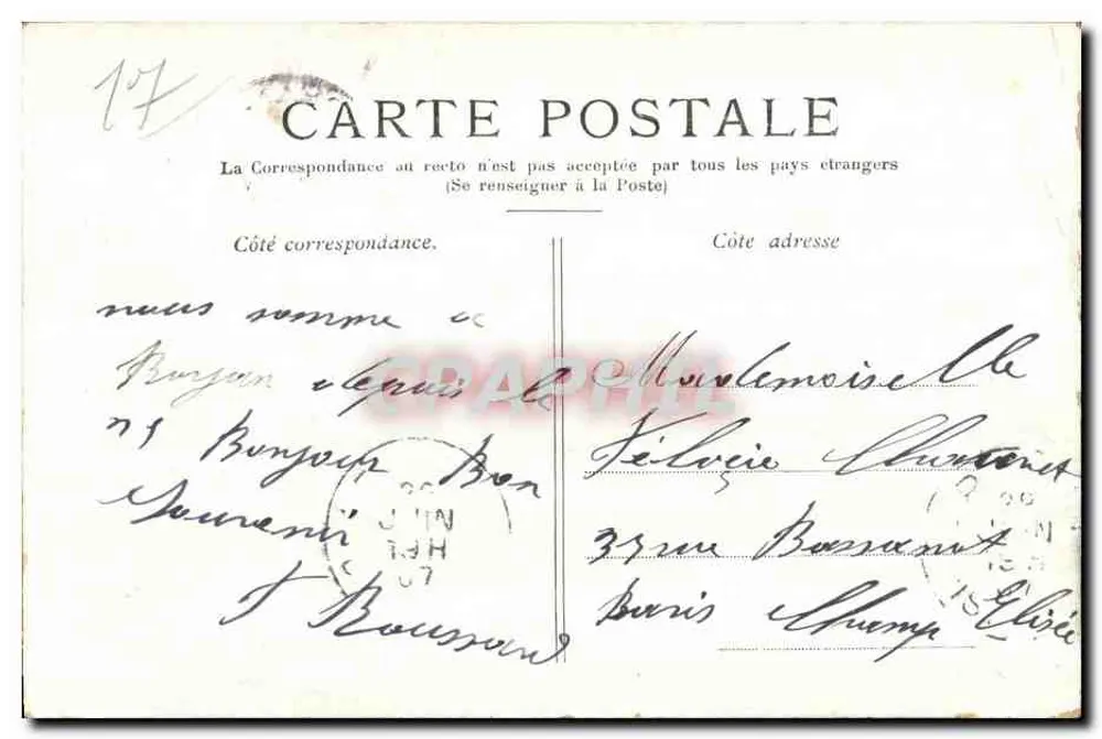 Saint-Palais, a praia — Royan, Harente — editor desconhecido - Verso