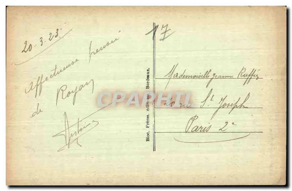 Royan — Côte d'Argent — Die Strandpromenade und das Casino von Foncillon — Bloc Frères, Bordeaux — n° 96 - Rückseite
