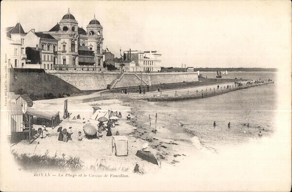 Royan — Die Plage und das Casino de Foncillon — Victor BILLAUD, Druck Royan - Vorderseite