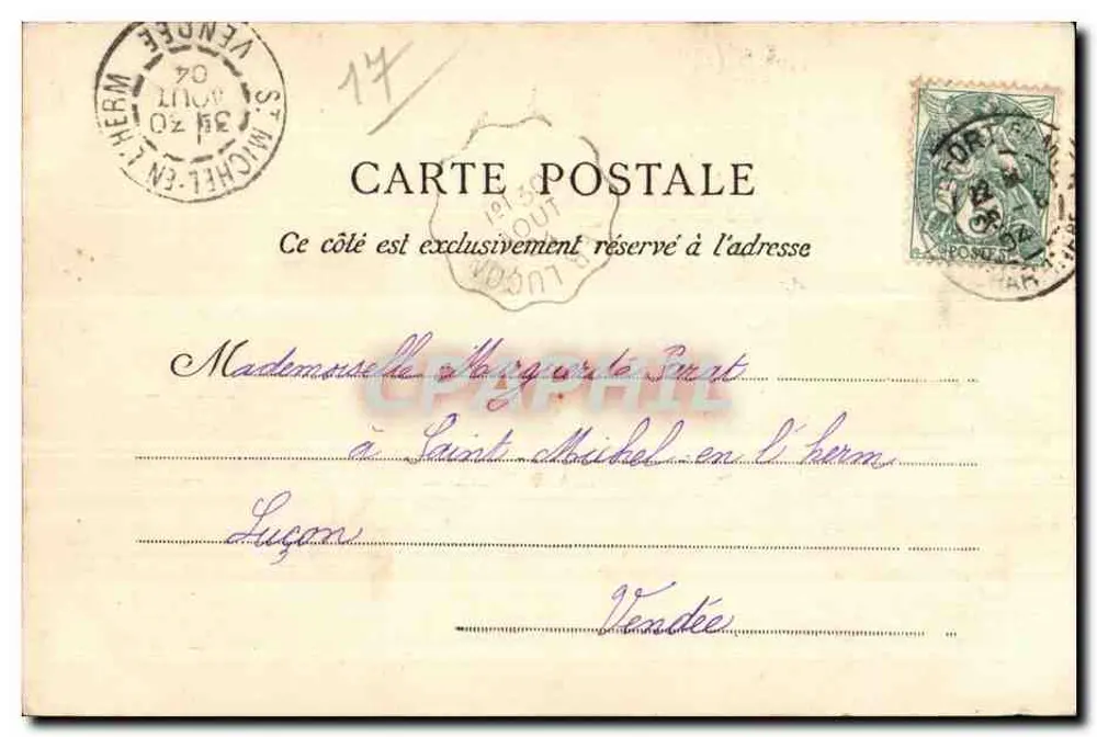Royan — Die große Allee des Parks — Verlag Marguerite, Seriennummer nicht sichtbar - Rückseite