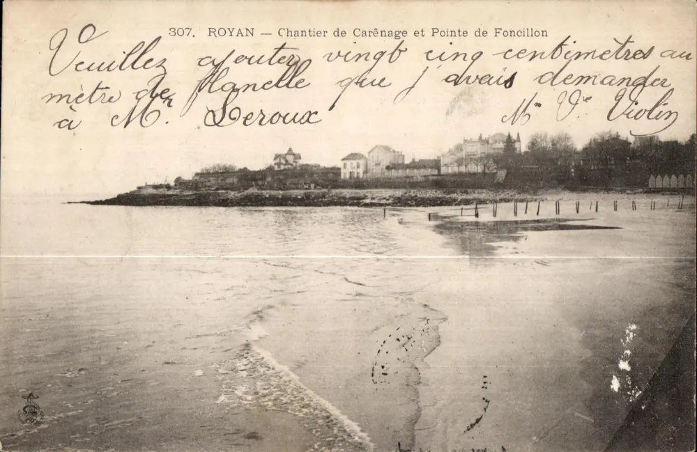 Royan — Werft und Pointe de Foncillon — anonymer Verlag, n° 307 - Vorderseite