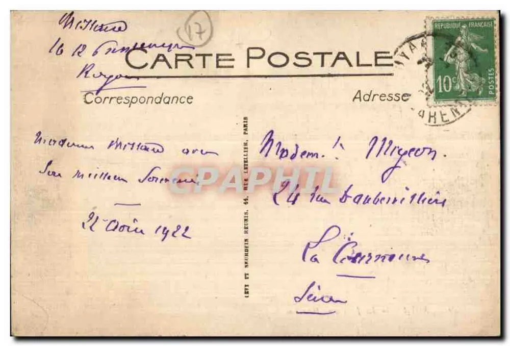 Royan — La Jetée verso Foncillon — LL. n°59 - Verso