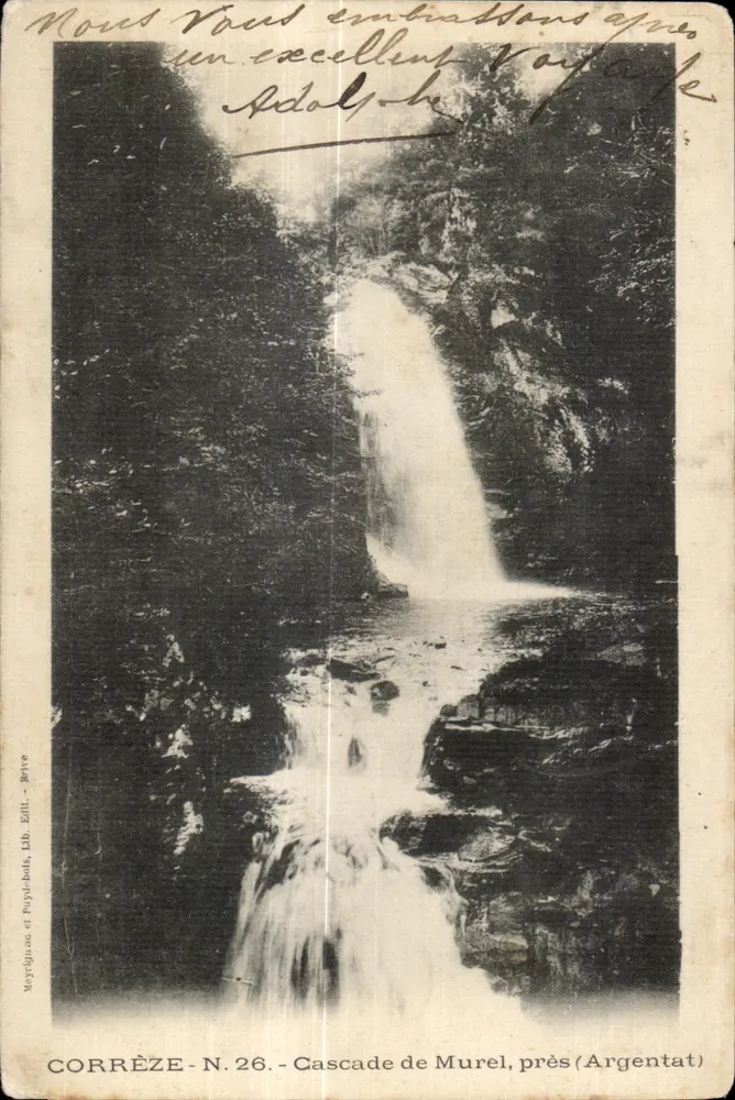 Watervallen van Murel bij Argentat — Corrèze - N.26 — Moyrignac en Payebois, Lib. Edit. - Voorkant