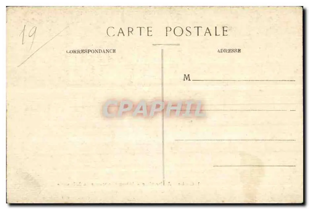 Aubazine - Abadía cisterciense del siglo XII — Pasillo de las Armaduras Abadiales — Fototipia E. Petit, Brive - Reverso